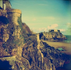Looking across Tenby Beach - photograph by Rosamund Woodroffe